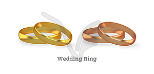 Goldene Hochzeit Ringe Vector Clip Art