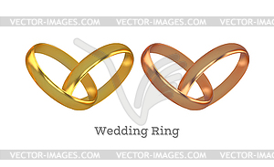 Goldene Hochzeit Ringe Vektor Clipart Vektorgrafik