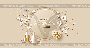 Birthday greeting background - vector image