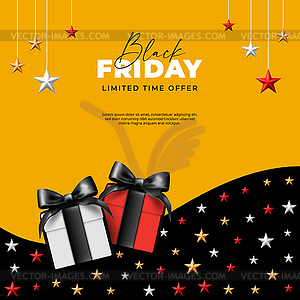 Black Friday sale banner - vector image