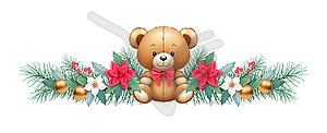 Merry Christmas and Happy New Year garland - royalty-free vector image