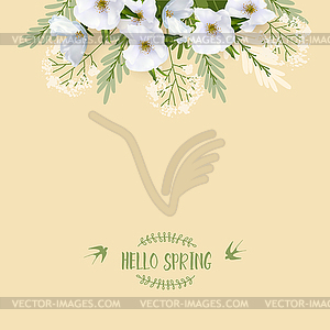 Spring Blossom Background - vector image