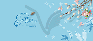 Happy Easter banner - royalty-free vector image