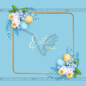 Easter sale banner - vector image