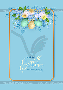 Happy Easter banner - vector image