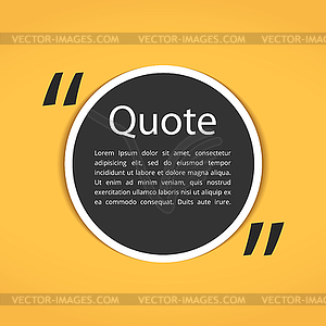 Round Text Box with Quotes - vector clipart