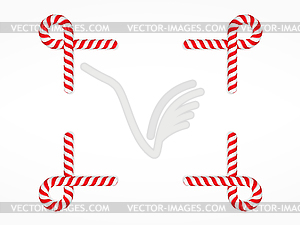 Candy Cane Frame - vector image