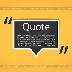 Text Box with Quotes - vector image