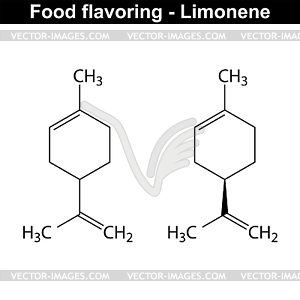 Limonene - flavor enhancer - white & black vector clipart