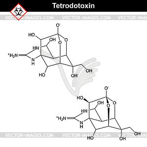 Tetrodotoxin - fugu fish poison - vector image