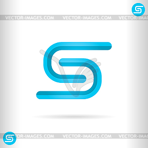 S letter icon - vector clipart