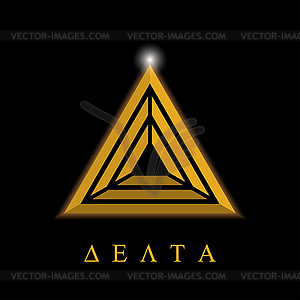 Delta letter logo - vector image