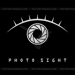 Photo eye logo template - vector clip art