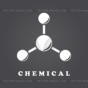Значок Абстрактный молекула - векторное изображение
