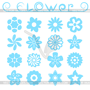 Flower ornaments set - vector clipart