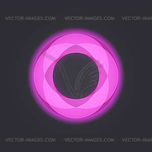 Glowing neon mosaic circle - vector clip art