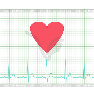 EKG - Medical electrocardiogram - vector clipart