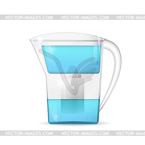 Water filtration jug - vector clipart