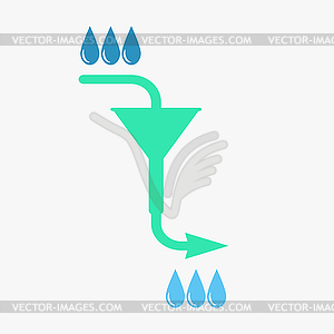 Water filtration concept - vector image