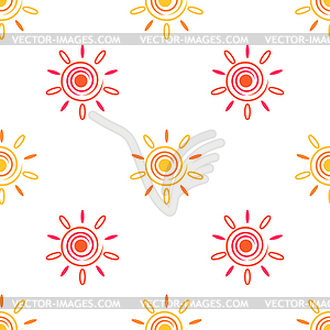 Seamless sun background - vector clipart