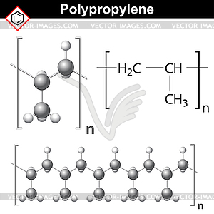 Polypropylene molecule - vector image