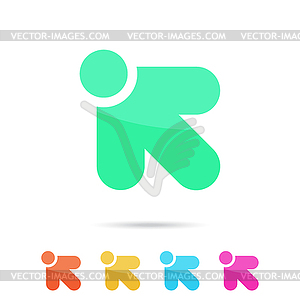 R letter sign - vector clipart