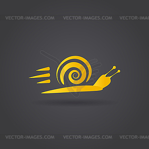 Fast snail icon - vector clip art