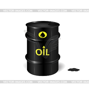 Oil barrel icon - color vector clipart