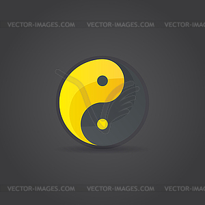 Yin and Yang sign - vector clip art