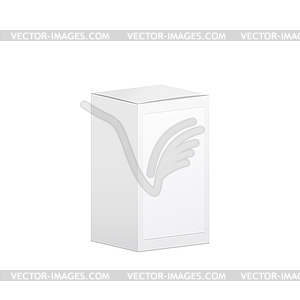 White box with empty label - vector image