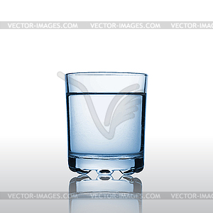 Pure water in glass - vector clip art