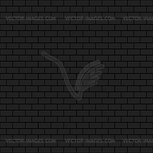 Dark brick wall background - vector clipart