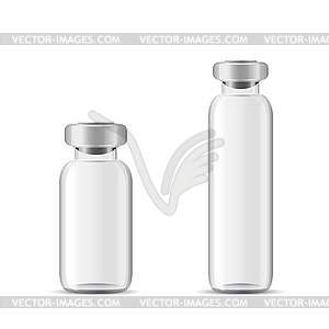 Blank glass medical bottle - vector clipart