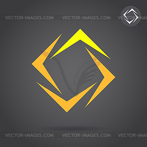 V segmented square figure - vector image