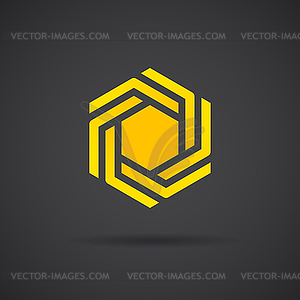Hexagonal design element - vector clipart
