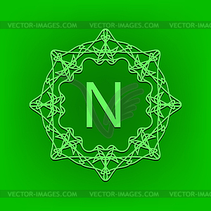 Simple Monogram N - vector image