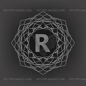 Monogram R - royalty-free vector image