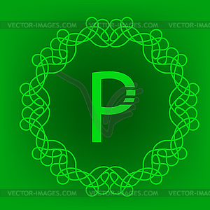 Monogram P - vector EPS clipart