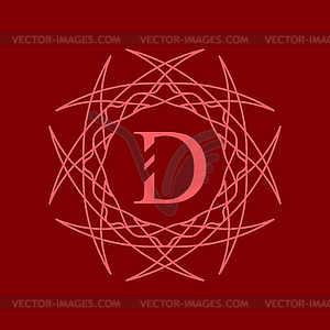 Простой вензеля D - клипарт в векторе / векторное изображение