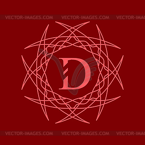 Simple Monogram D - vector clipart