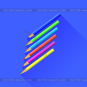 Colored Pencils - vector clip art