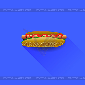 Hot Dog - royalty-free vector clipart