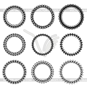 Decorative Circle Frames - vector clip art