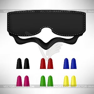 Dark Sleeping Mask - color vector clipart