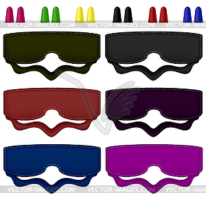 Colored Sleeping Masks - vector clipart