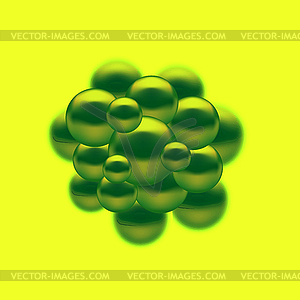 Установите Молекулы Сферы абстрактный фон - цветной векторный клипарт