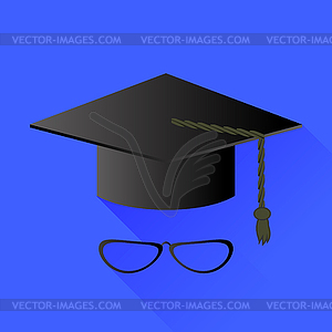 Hat and Glasses - vector clipart