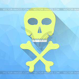 Skull and Crossbones Icon - vector image