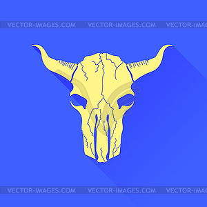 Skull of Bull Icon - vector clipart