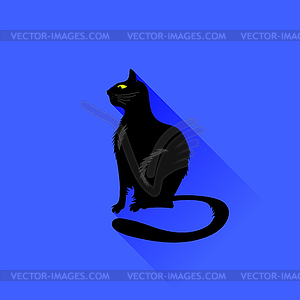 Sitting Cat Icon - vector image